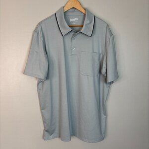 Duluth Trading Co Polo Shirt Large Gray Pressure Cooker Polo Golf Stretch Men's